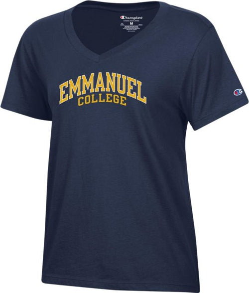 Emmanuel College Women's V-Neck Short Sleeve T-Shirt