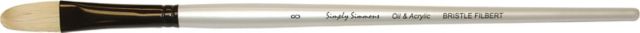 SIMPLY SIMMONS BRUSH BRISTLE FILBERT 8 LONG HANDLE