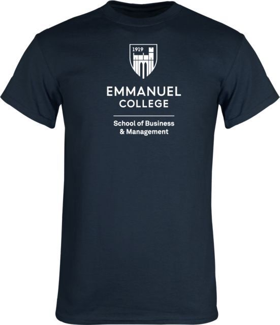Emmanuel T Shirt School of Business and Management Stacked - ONLINE ONLY