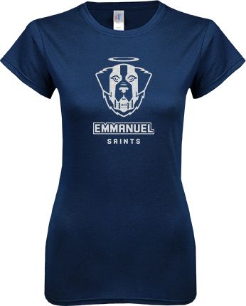 Emmanuel Next Level Womens Boyfriend Tee Primary Logo Glitter Soft - ONLINE ONLY