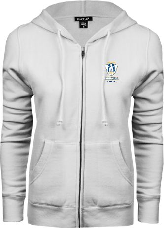 Emmanuel ENZA Womens Fleece Full Zip Hoodie Primary Logo - ONLINE ONLY