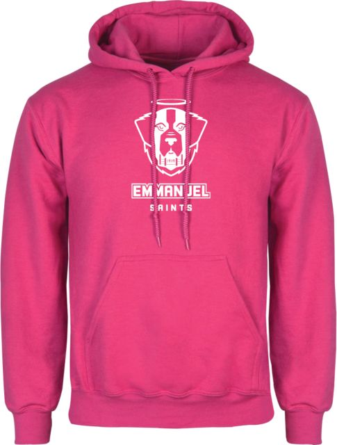 Emmanuel Womens Fuchsia Fleece Hoodie Primary Logo - ONLINE ONLY