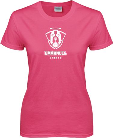 Emmanuel Womens Short Sleeve Tee Primary Logo - ONLINE ONLY