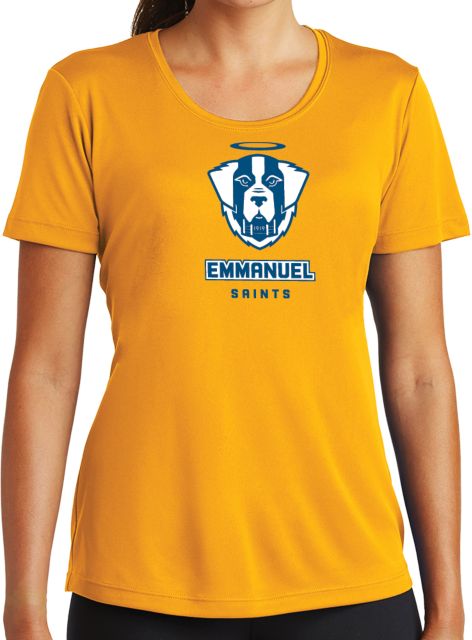 Emmanuel Womens Performance Short Sleeve Tee Primary Logo - ONLINE ONLY