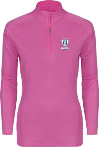Emmanuel Syntrel Womens Interlock 1/4 Zip Primary Logo - ONLINE ONLY