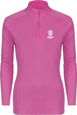 Emmanuel Syntrel Womens Interlock 1/4 Zip Primary Logo - ONLINE ONLY