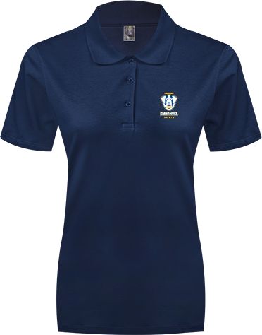 Emmanuel Womens Silk Touch Pique Polo Primary Logo - ONLINE ONLY