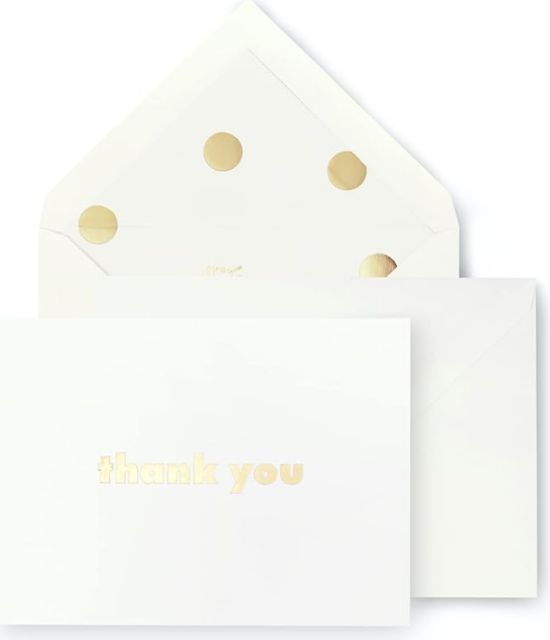 Kate Spade Gold Dots Thank you Card Set